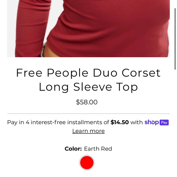 Women’s Free People Duo Corset Long Sleeve Crop Top (Plum) Size Medium - Picture 3 of 13